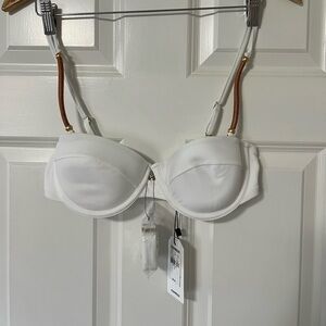 Express White Body Contour Bikini Top with Removable Adjustable Straps